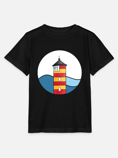 Pilsumer Leuchtturm - Stanley/Stella Kinder T-Shirt MINI CREATOR - Schwarz
