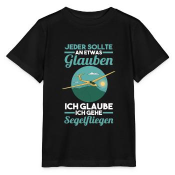 Flugzeug Segelfliegen Segelflieger - Stanley/Stella Kinder T-Shirt MINI CREATOR  - Schwarz - Vorne - Mikhail (115cm)
