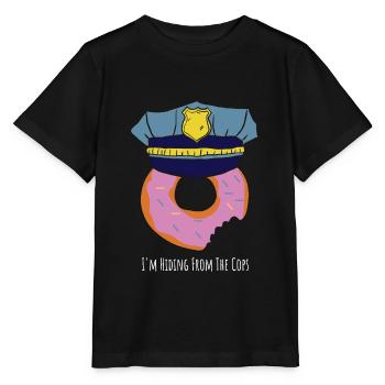 Polizei Humor Donut Polizist Geschenk - Stanley/Stella Kinder T-Shirt MINI CREATOR  - Schwarz - Vorne - Mikhail (115cm)