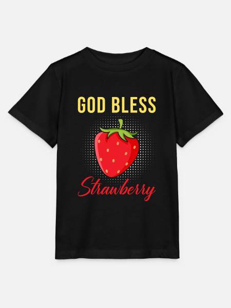 Erdbeeren Liebe Spruch - Stanley/Stella Kinder T-Shirt MINI CREATOR - Schwarz
