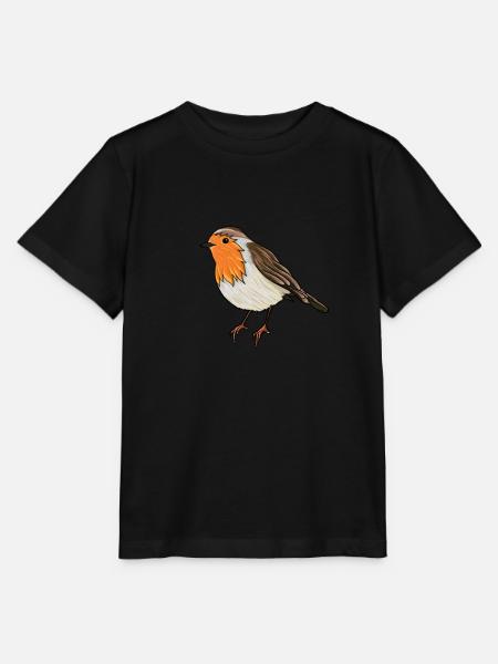 Rotkehlchen Vogel des Jahres Rotkehlchen - Stanley/Stella Kinder T-Shirt MINI CREATOR - Schwarz