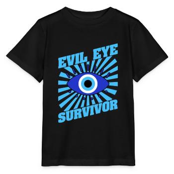 Nazar La protection des mauvais yeux pour les Ein grecs - T-shirt bio MINI CREATOR Stanley/Stella Enfant - noir - Devant - Mikhail (115cm)