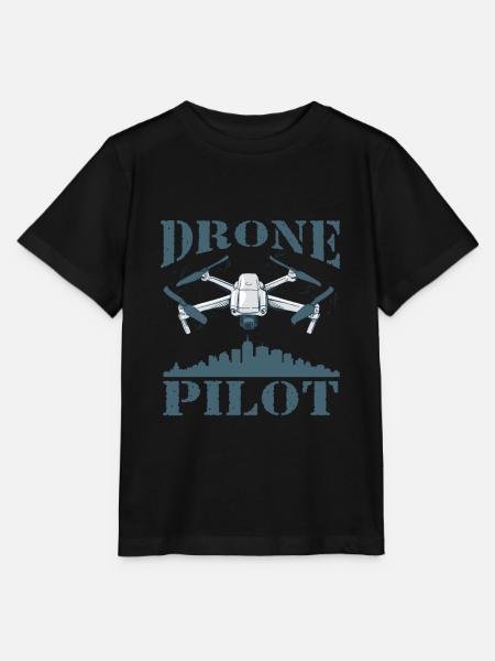 Drone Dronenpilot Quadrocopter - Stanley/Stella Kinder T-Shirt MINI CREATOR - Schwarz