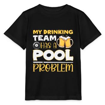 Billiard Pool Snooker Queue Billiard Player - Stanley/Stella MINI CREATOR Kids’ T-Shirt - black - Front - Mikhail (115cm)
