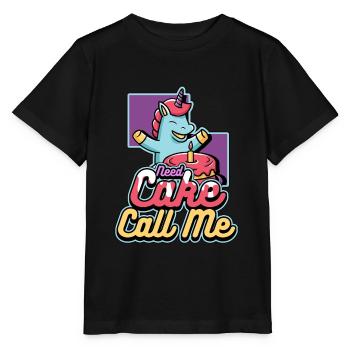 Need Cake Call Me Delicious Cake Bakery - Stanley/Stella Kinder T-Shirt MINI CREATOR  - Schwarz - Vorne - Mikhail (115cm)