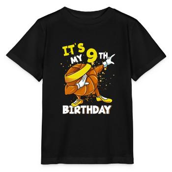 Dabbing Basketball 9e anniversaire - T-shirt bio MINI CREATOR Stanley/Stella Enfant - noir - Devant - Mikhail (115cm)