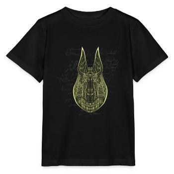 Anubis Egyptian Hieroglyphics Egypt - Stanley/Stella MINI CREATOR Kids’ T-Shirt - black - Front - Mikhail (115cm)