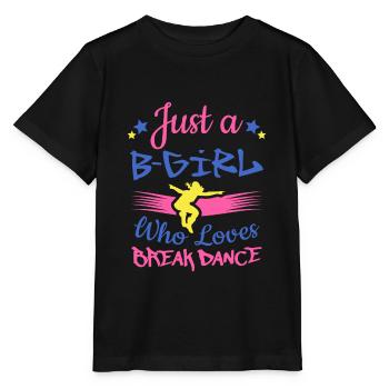 Breakdancer B-Girl qui aime le Break Dance - T-shirt bio MINI CREATOR Stanley/Stella Enfant - noir - Devant - Mikhail (115cm)