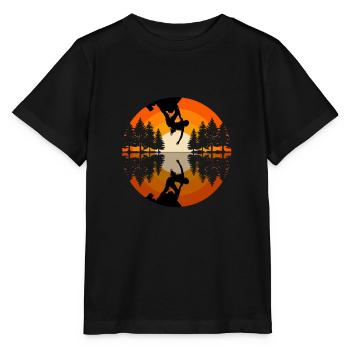 Klettern Bergsport Kletterer - Stanley/Stella Kinder T-Shirt MINI CREATOR  - Schwarz - Vorne - Mikhail (115cm)
