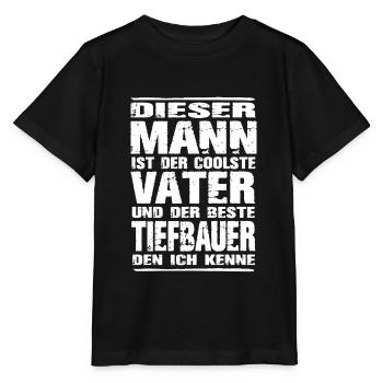 Vater und Tiefbauer - Stanley/Stella Kinder T-Shirt MINI CREATOR  - Schwarz - Vorne - Mikhail (115cm)