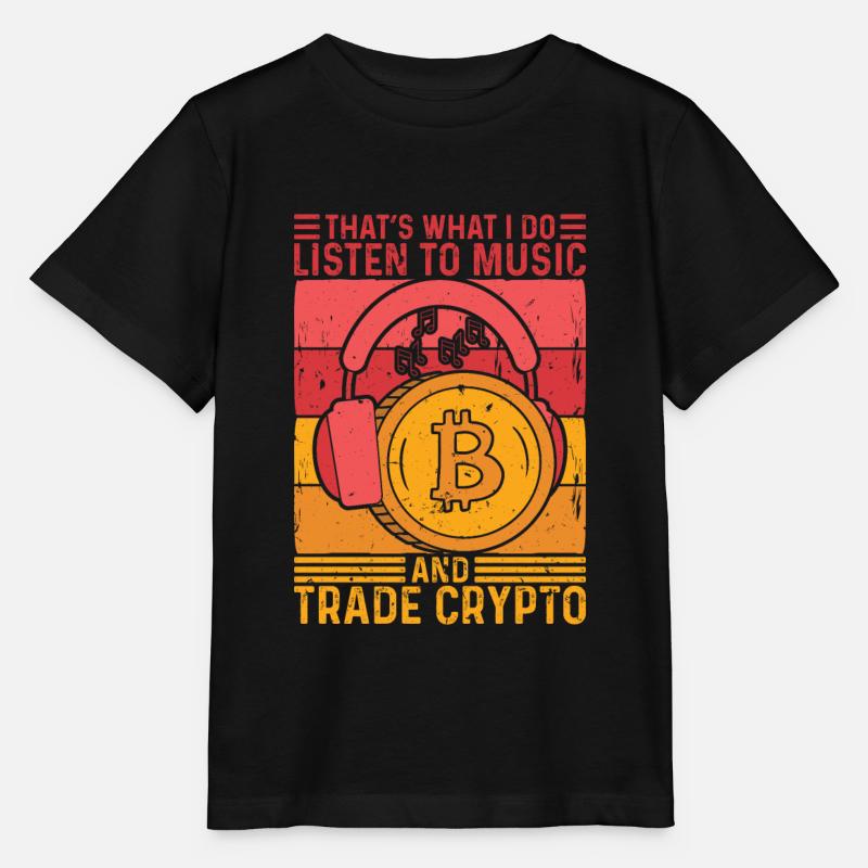 Musique et trading Crypto Lifestyles Crypto Crypto - T-shirt bio MINI CREATOR Stanley/Stella Enfant - noir