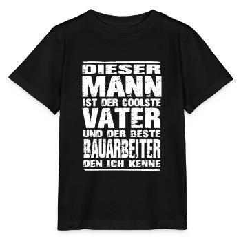 Bauarbeiter - Stanley/Stella Kinder T-Shirt MINI CREATOR  - Schwarz - Vorne - Mikhail (115cm)