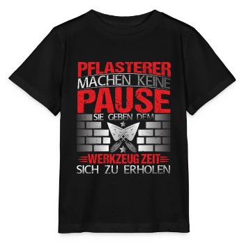 Steinleger Pflasterer machen keine Pause - Stanley/Stella Kinder T-Shirt MINI CREATOR  - Schwarz - Vorne - Mikhail (115cm)