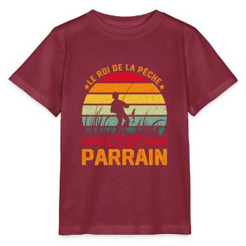Le Roi De La Pêche C'est Parrain - T-shirt bio MINI CREATOR Stanley/Stella Enfant - bordeaux - Devant - Kain (125cm)