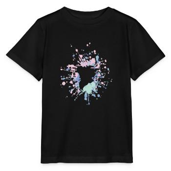 Belle éclaboussure de couleur du Groenland - T-shirt bio MINI CREATOR Stanley/Stella Enfant - noir - Devant - Mikhail (115cm)
