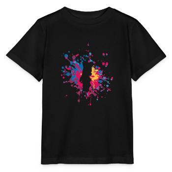 Belle éclaboussure de couleur du Portugal - T-shirt bio MINI CREATOR Stanley/Stella Enfant - noir - Devant - Mikhail (115cm)
