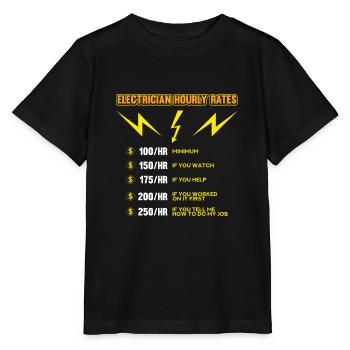 Lustige Handwerker Elektriker Elektroniker Gehalt - Stanley/Stella Kinder T-Shirt MINI CREATOR  - Schwarz - Vorne - Mikhail (115cm)
