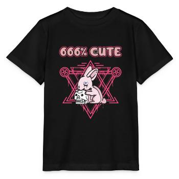 666% Cute kawaii Satanic Goth - Stanley/Stella Kinder T-Shirt MINI CREATOR  - Schwarz - Vorne - Mikhail (115cm)