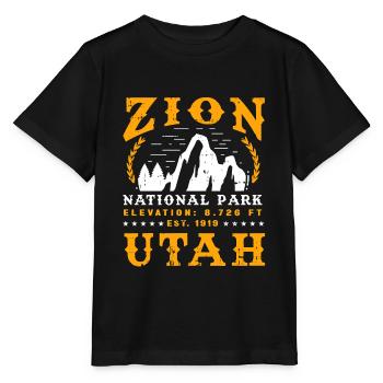 Zion National Park Utah USA Amerika - Stanley/Stella Kinder T-Shirt MINI CREATOR  - Schwarz - Vorne - Mikhail (115cm)