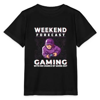 Wochenendprognose Gaming Lustiger Computerfreak - Stanley/Stella Kinder T-Shirt MINI CREATOR  - Schwarz - Vorne - Mikhail (115cm)