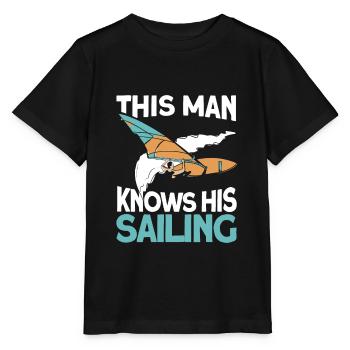 Seglen Segelboot Segler - Stanley/Stella Kinder T-Shirt MINI CREATOR  - Schwarz - Vorne - Mikhail (115cm)