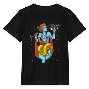 Hindu Lord Krishna - Stanley/Stella MINI CREATOR Kids’ T-Shirt - black - Front - Mikhail (115cm)