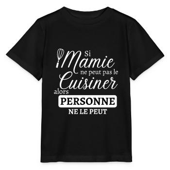 Mamie cuisine - T-shirt bio MINI CREATOR Stanley/Stella Enfant - noir - Devant - Mikhail (115cm)