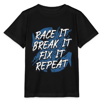 Motorsport Geschenk Autorennen - Stanley/Stella Kinder T-Shirt MINI CREATOR  - Schwarz - Vorne - Mikhail (115cm)