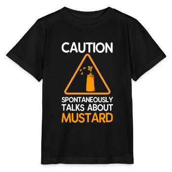 Cadeau d’épices jaune moutarde - T-shirt bio MINI CREATOR Stanley/Stella Enfant - noir - Devant - Mikhail (115cm)