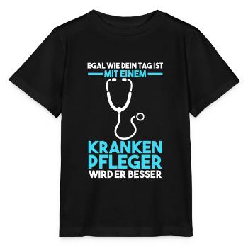 Krankenpflege Pflegekraft Krankenpfleger - Stanley/Stella Kinder T-Shirt MINI CREATOR  - Schwarz - Vorne - Mikhail (115cm)