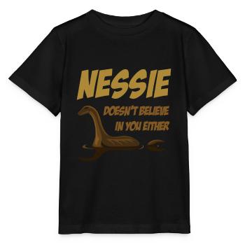 Doesnt Believe Nessie Loch Ness - Stanley/Stella Kinder T-Shirt MINI CREATOR  - Schwarz - Vorne - Mikhail (115cm)