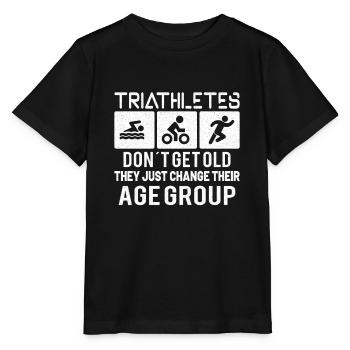 Triathlon Swim Bike Run Triathlete Sport Gift - Stanley/Stella MINI CREATOR Kids’ T-Shirt - black - Front - Mikhail (115cm)