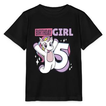 Children 5th Birthday Girl Birthday Girl 5 years - Stanley/Stella MINI CREATOR Kids’ T-Shirt - black - Front - Mikhail (115cm)