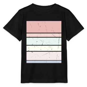 Rectangle pastel d’arrière-plan - T-shirt bio MINI CREATOR Stanley/Stella Enfant - noir - Devant - Mikhail (115cm)