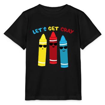 Wax crayons chalk pencil painting - Stanley/Stella MINI CREATOR Kids’ T-Shirt - black - Front - Mikhail (115cm)