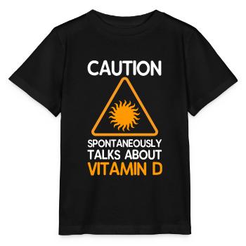Healthy vitamin d gift - Stanley/Stella MINI CREATOR Kids’ T-Shirt - black - Front - Mikhail (115cm)