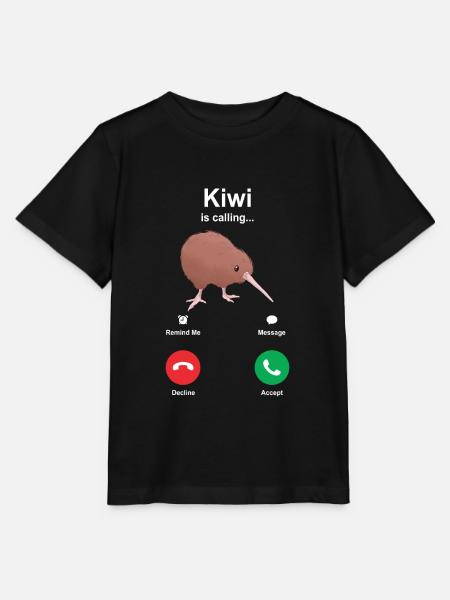 Kiwi vogel calling geschenk - Stanley/Stella Kinder T-Shirt MINI CREATOR  - Schwarz