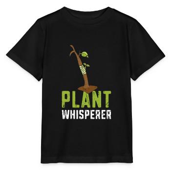 Plant Whisperer Funny Hobby Gardening - Botany - Stanley/Stella MINI CREATOR Kids’ T-Shirt - black - Front - Mikhail (115cm)