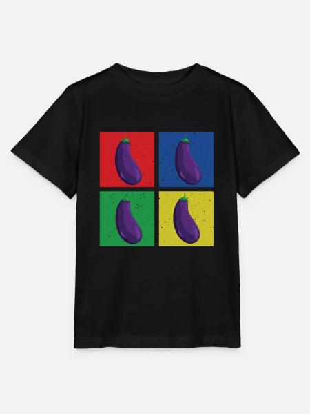 Auberginen - Stanley/Stella Kinder T-Shirt MINI CREATOR  - Schwarz