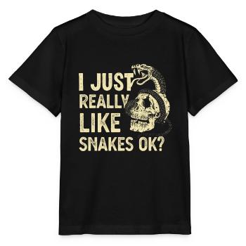 Serpent Serpent Serpent - T-shirt bio MINI CREATOR Stanley/Stella Enfant - noir - Devant - Mikhail (115cm)