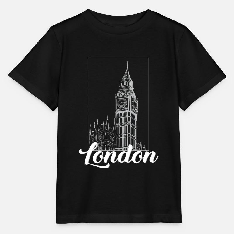 Londres - T-shirt bio MINI CREATOR Stanley/Stella Enfant - noir