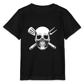 Grill grill maître BBQ - T-shirt bio MINI CREATOR Stanley/Stella Enfant - noir - Devant - Mikhail (115cm)