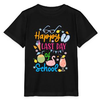 Happy Last Day of School Summer Break - Stanley/Stella MINI CREATOR Kids’ T-Shirt - black - Front - Mikhail (115cm)