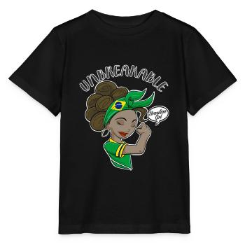 Fille brésilienne incassable I Héritage brésilien - T-shirt bio MINI CREATOR Stanley/Stella Enfant - noir - Devant - Mikhail (115cm)