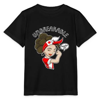 Canadian Girl Unbreakable I Canadian Heritage I - Stanley/Stella Kinder T-Shirt MINI CREATOR  - Schwarz - Vorne - Mikhail (115cm)