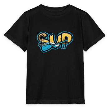 Sup - Flussurlaub Bootfahren Camping Abenteuer - Stanley/Stella Kinder T-Shirt MINI CREATOR  - Schwarz - Vorne - Mikhail (115cm)