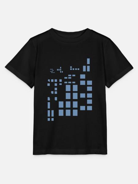 Pixel Pixelworld Abstrakt City Kypto Style Muster - Stanley/Stella Kinder T-Shirt MINI CREATOR - Schwarz