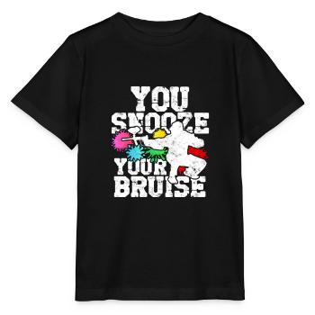 Funny Paintball You Snooze You Bruise - - Stanley/Stella MINI CREATOR Kids’ T-Shirt - black - Front - Mikhail (115cm)