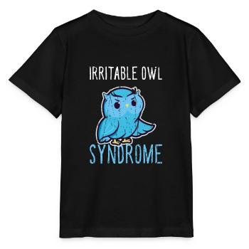 Syndrome du hibou irritable Drôle de hibou grincheux - - T-shirt bio MINI CREATOR Stanley/Stella Enfant - noir - Devant - Mikhail (115cm)