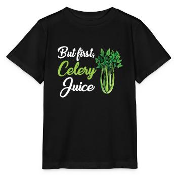 Jus de céleri - T-shirt bio MINI CREATOR Stanley/Stella Enfant - noir - Devant - Mikhail (115cm)